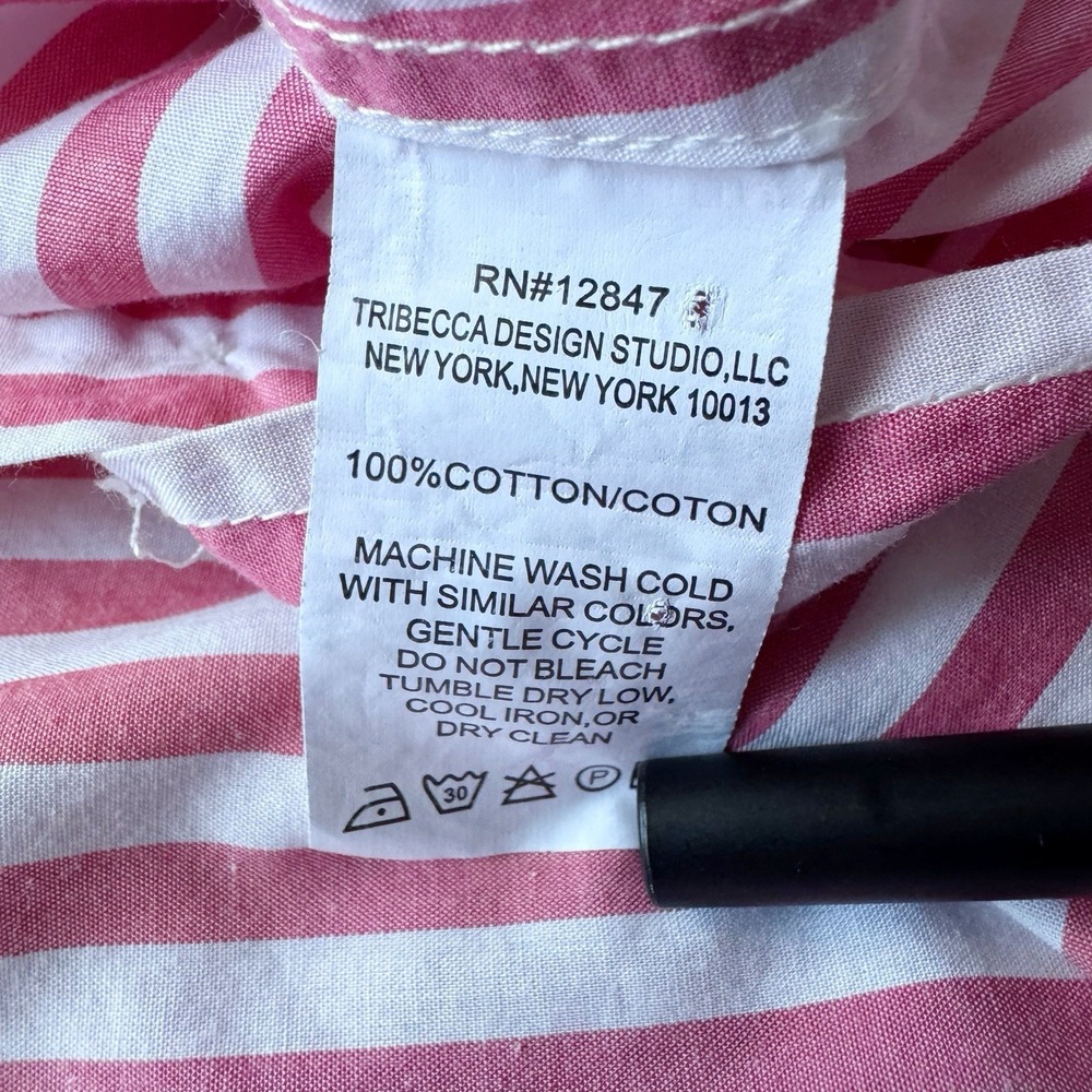 Nili Lotan Women's Red Striped Button Down Shirt XS Quiet Luxury‎ Boyfriend Prep - Picture 12 of 16